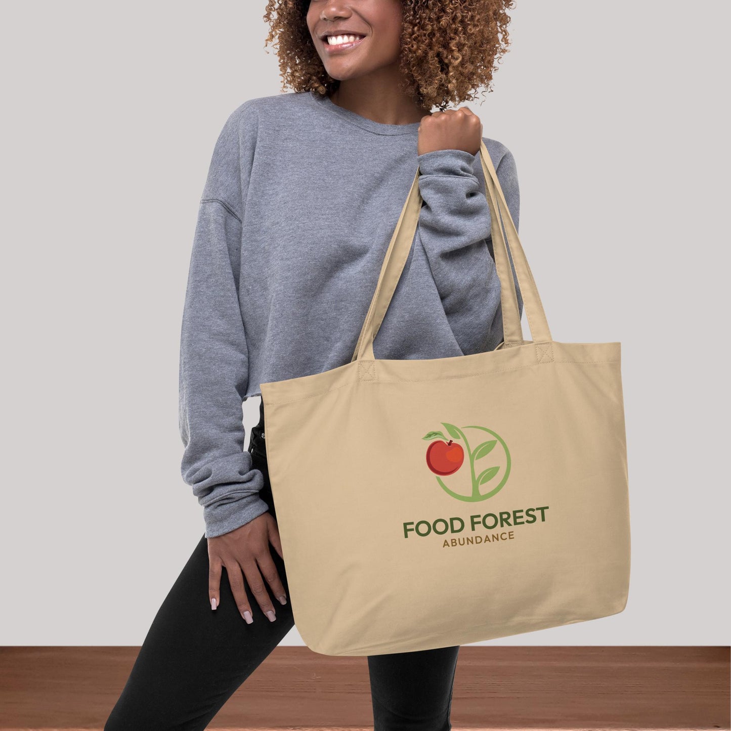 Large organic tote bag