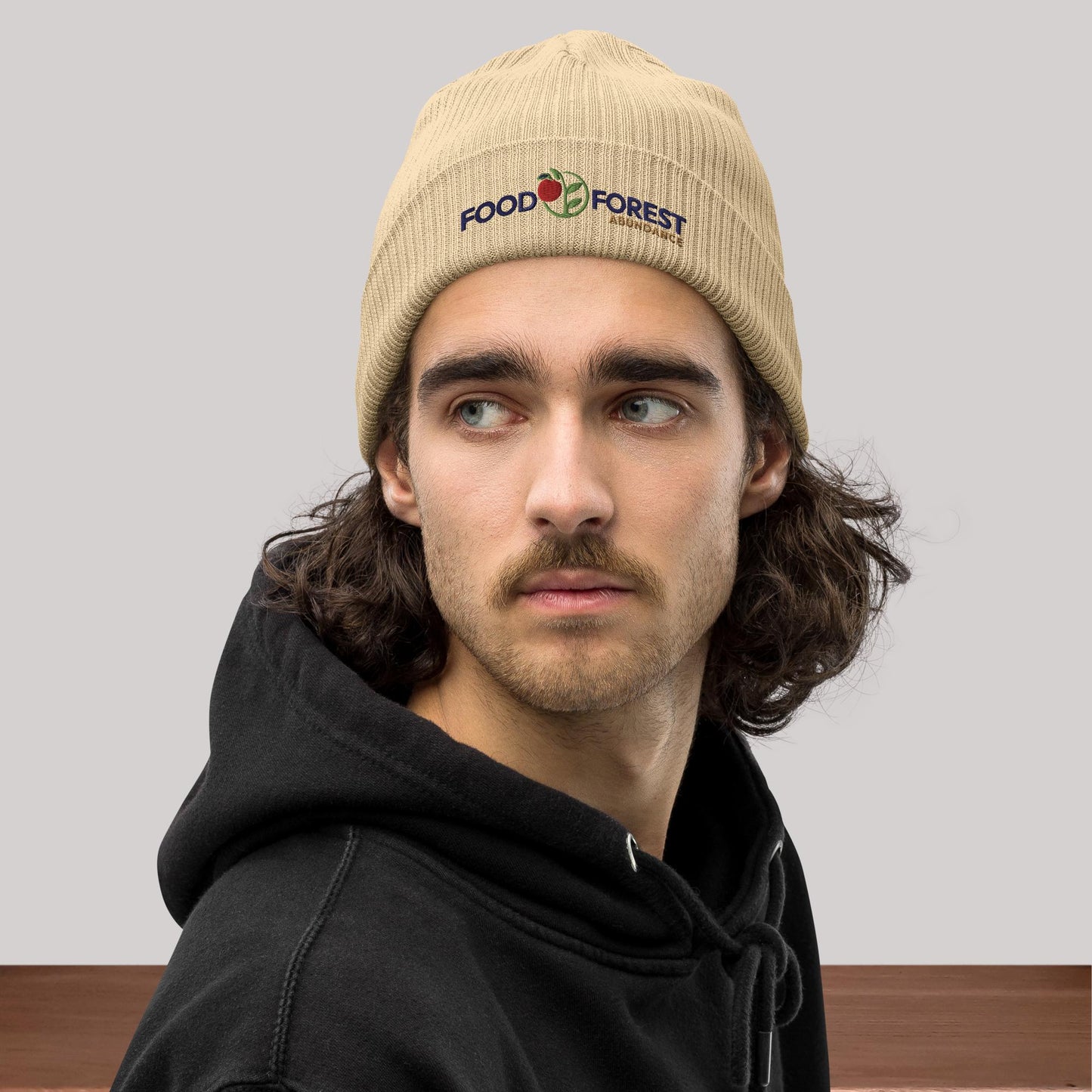 Organic ribbed beanie